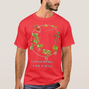 Erdbeeren Lebenszyklus Gartenbau Obst Pflanze 7 Wa T-Shirt