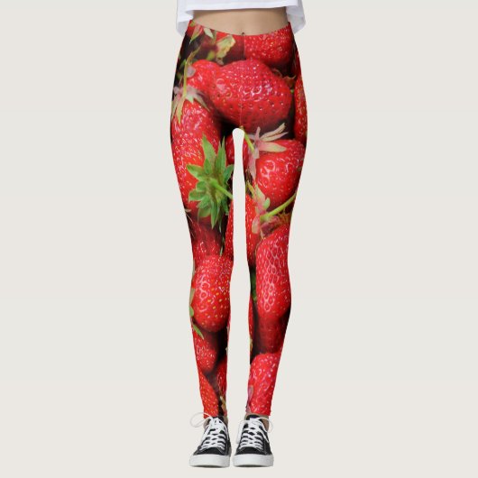 Erdbeeren Leggings (Vorderseite)