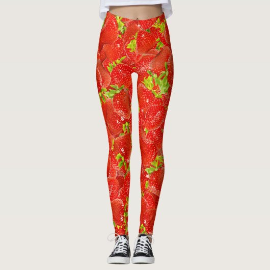 Erdbeeren Leggings (Vorderseite)