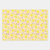 Erdbeeren Lemon rosa Wrapping Paper Geschenkpapier Set (Vorderseite)