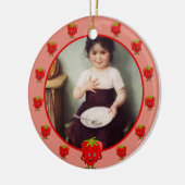 Erdbeeren Lover - Toon Erdbeeren rahmen benutzersp Keramik Ornament (Links)