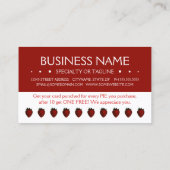 Erdbeeren Loyalkarte Treuekarte (Rückseite)