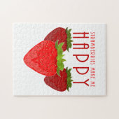 Erdbeeren machen mich glücklich puzzle (Horizontal)