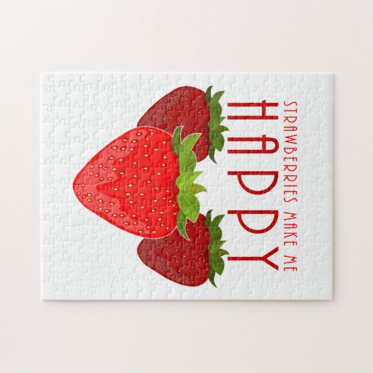 Erdbeeren machen mich glücklich puzzle (Horizontal)