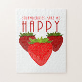 Erdbeeren machen mich glücklich puzzle (Vertikal)