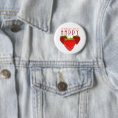 Erdbeeren machen mich glücklich Süße Erdbeere Kawa Button (Beispiel)