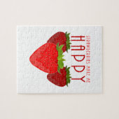 Erdbeeren machen mich glücklich Süßes Erdbeer-Puzz Puzzle (Horizontal)