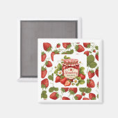 Erdbeeren Magnet (Vorderseite/Rückseite)