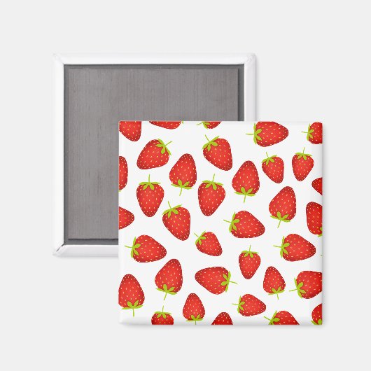 Erdbeeren Magnet (Vorderseite/Rückseite)