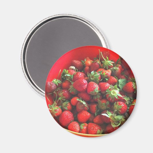 Erdbeeren Magnet (Vorderseite/Rückseite)