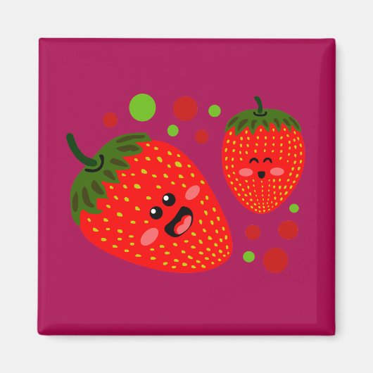 Erdbeeren Magnet (Vorne)