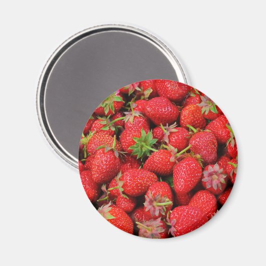 Erdbeeren Magnet (Vorderseite/Rückseite)