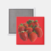 Erdbeeren Magnet (Vorderseite/Rückseite)