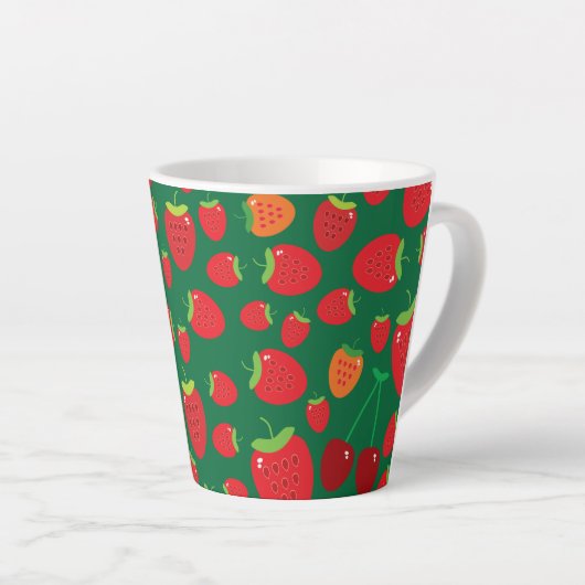 Erdbeeren Milchtasse (Rechte Ecke)