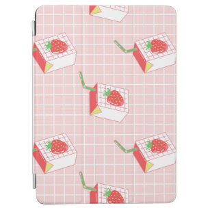 Erdbeeren Milk Cartoon: Spielerische Muster iPad Air Hülle