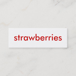 Erdbeeren Mini Visitenkarte