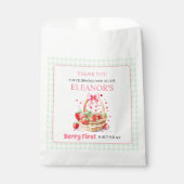 Erdbeeren Minze Berry Erster Geburtstag Danke Geschenktütchen (Vorderseite)