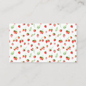 Erdbeeren mit Blättern Geburtstag Ein Hinweis auf  Begleitkarte (Rückseite)