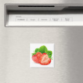 Erdbeeren mit Blättern schneiden Magnet (In Situ (Geschirrspüler))