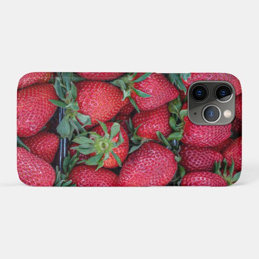 Erdbeeren mit grünen Blätter Case-Mate iPhone Hülle (Rückseite (Horizontal))