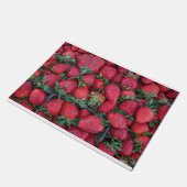 Erdbeeren mit grünen Blätter Fußmatte (Schrägansicht)