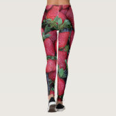 Erdbeeren mit grünen Blätter Leggings (Rückseite)