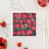 Erdbeeren mit grünen Blätter Serviette (Beispiel)