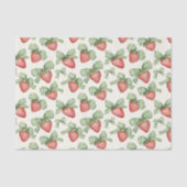 Erdbeeren mit grüner Schleife Geburtstag Seidenpapier (Vorderseite)