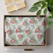 Erdbeeren mit grüner Schleife Geburtstag Seidenpapier (Geschenk)