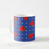 Erdbeeren mit Punkten Kaffeetasse (Vorderseite Links)
