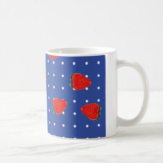 Erdbeeren mit Punkten Kaffeetasse (Rechts)