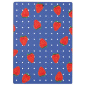 Erdbeeren mit Punkten Klemmbrett (Rückseite)