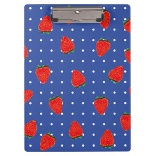Erdbeeren mit Punkten Klemmbrett