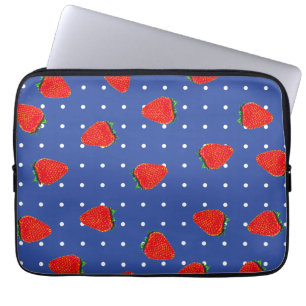 Erdbeeren mit Punkten Laptopschutzhülle