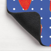 Erdbeeren mit Punkten Mousepad (Ecke)