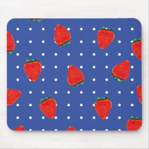Erdbeeren mit Punkten Mousepad