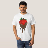 Erdbeeren mit Schokolade, T - Shirt (Vorne ganz)