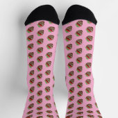 Erdbeeren mit Schokolade überzogene rosa Socken (Oben)