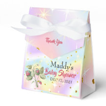 Erdbeeren mit Twinkling Stars Danke Baby Dusche