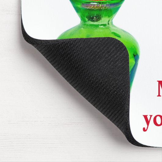 Erdbeeren mit Zitat Mousepad (Ecke)