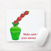 Erdbeeren mit Zitat Mousepad (Mit Mouse)