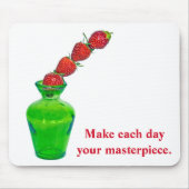 Erdbeeren mit Zitat Mousepad (Vorne)