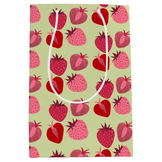 Erdbeeren Mittlere Geschenktüte (Vorderseite)