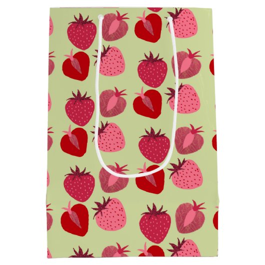Erdbeeren Mittlere Geschenktüte (Rückseite)