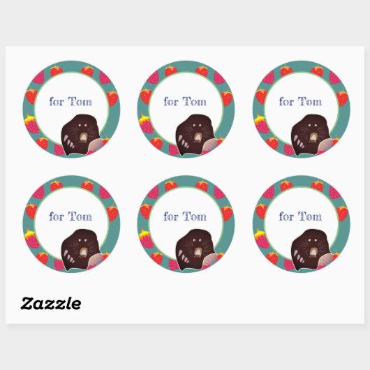 Erdbeeren, Mole Kids Celebration Sticker (Blatt)