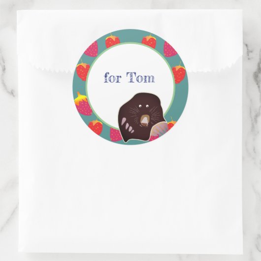 Erdbeeren, Mole Kids Celebration Sticker (Tasche)