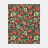 Erdbeeren Muster Fleecedecke (Vorderseite)