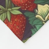 Erdbeeren Muster Fleecedecke (Ecke)