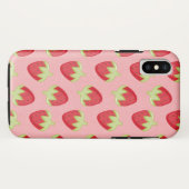 Erdbeeren Muster Handy Case - Rosa (Rückseite (Horizontal))