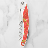 Erdbeeren Muster Kellnermesser (Vorderseite)
